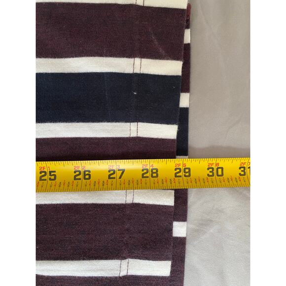 Cutter & Buck Vintage Polo Shirt M Burgundy Navy Stripe 90s Y2K Retro USA - Picture 7 of 9